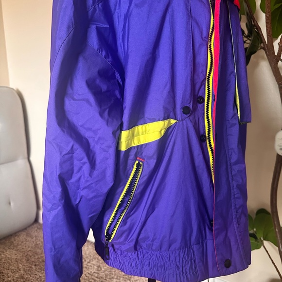 Vintage Purple Windbreaker Jacket with Neon Accents - Picture 5 of 9